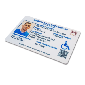 Tarjeta de salud: certificado de discapacidad