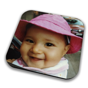 Fotografía en magneto para refrigerador MDF 6x6 cms (cuadrado)