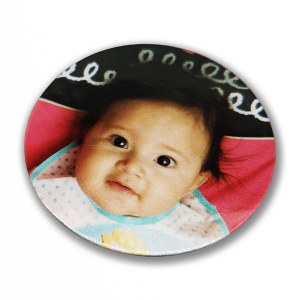 Fotografía en magneto para refrigerador 6,5x6,5 cms (redondo)