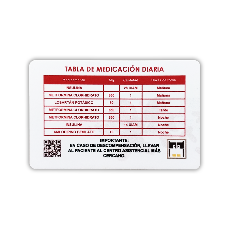 Tarjeta de enfermedades y medicación: DM y/o HTA - Imagen 5