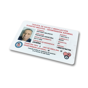 Tarjeta de enfermedades y medicación: DM y/o HTA
