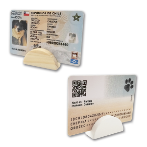 Soporte de madera para tarjetas de 4x1,5x2 cms