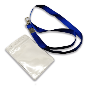Soporte lanyard con porta tarjeta Vertical