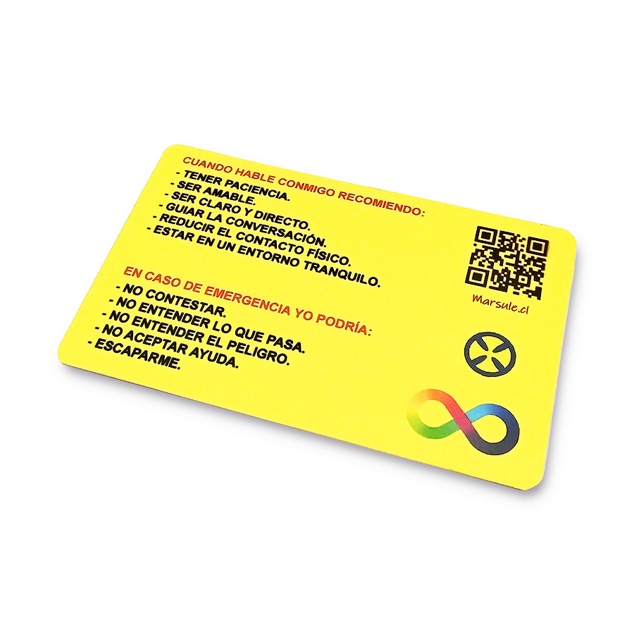 Tarjeta de Identificación para personas con autismo (TEA) - Imagen 7