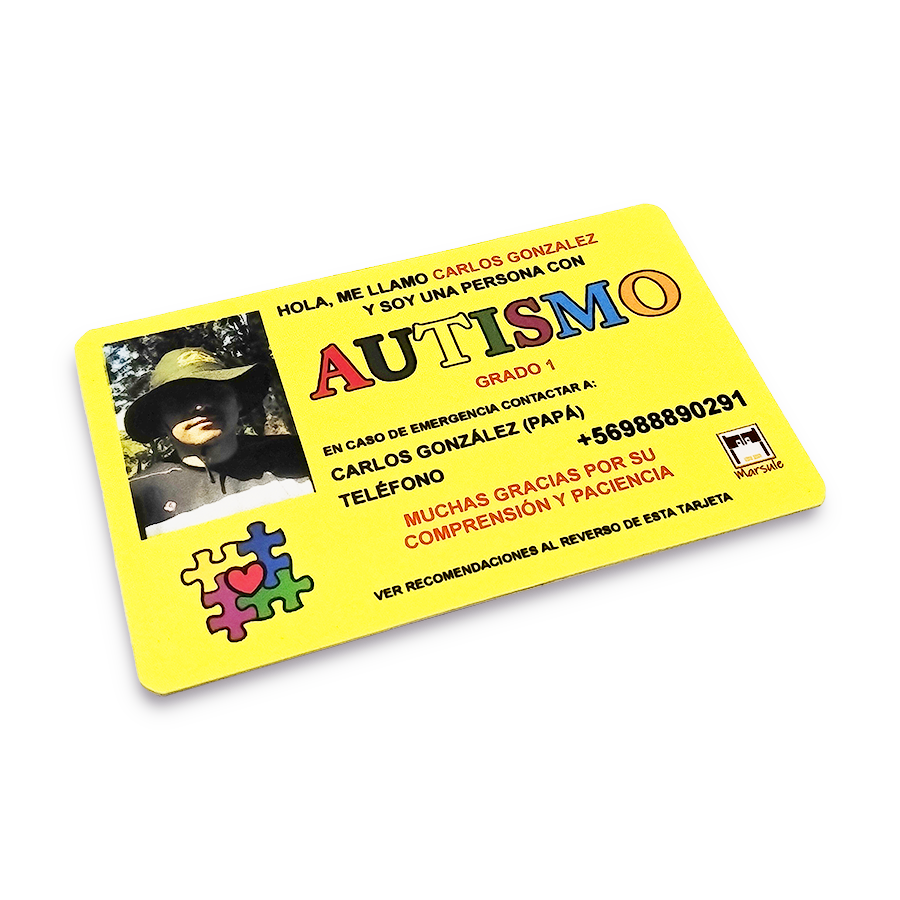 Tarjeta de Identificación para personas con autismo (TEA) - Imagen 3