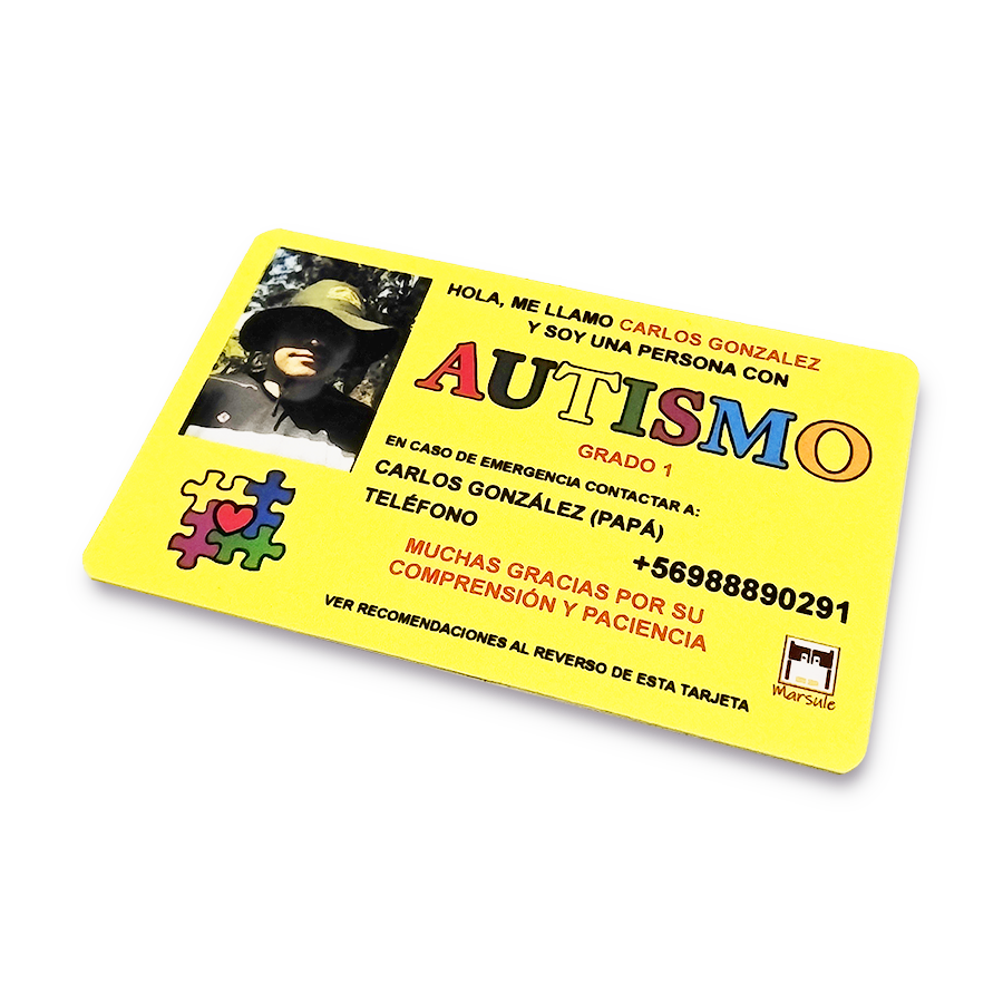Tarjeta de Identificación para personas con autismo (TEA)